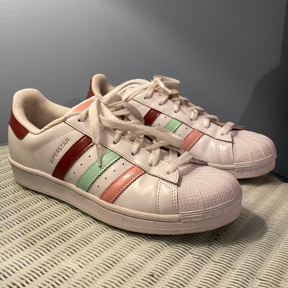 Adidas superstar custom painted shoes